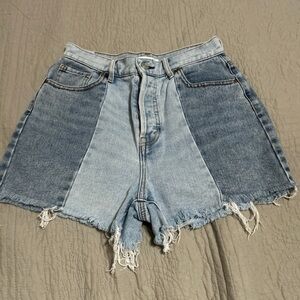 PacSun Two-Tone Blue Jean Shorts